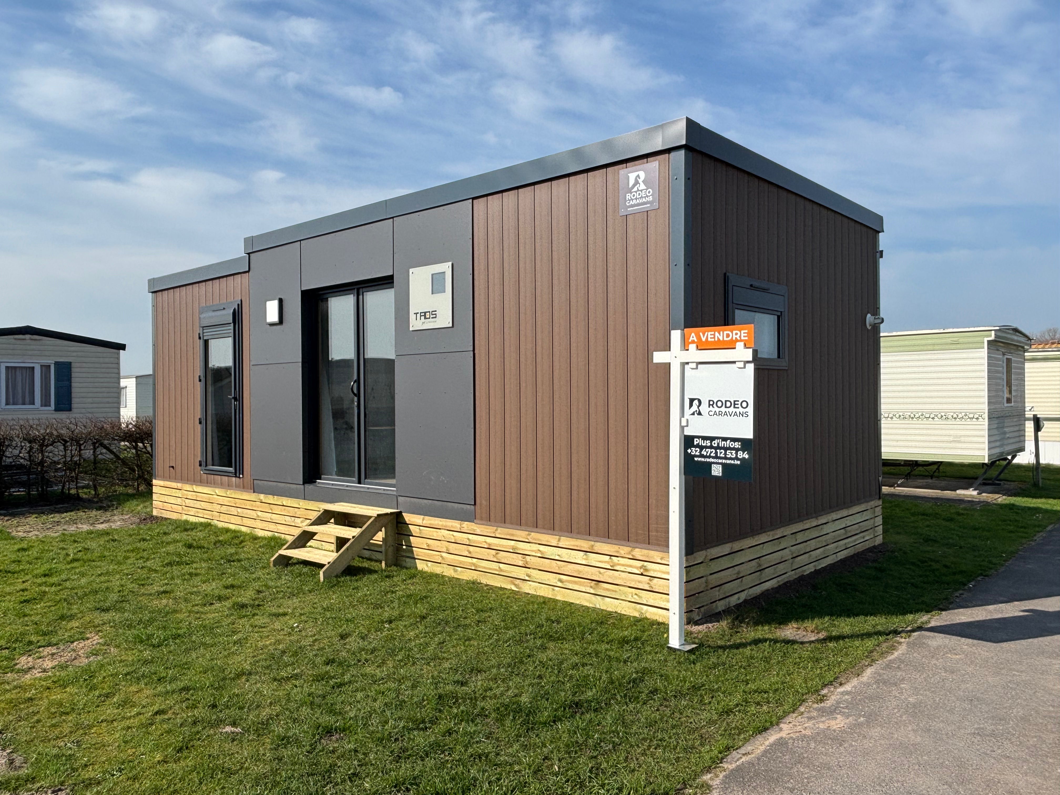 Nieuwe Lodge Taos F4 - 2 slaapkamers - 880x430cm - Camping De Zeekoning - De Haan perceel 27