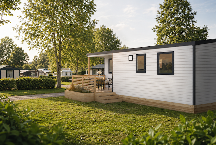 Pacifique – Maison de vacances à 2 chambres – Terrasse incluse – 8,80 × 4,20 m