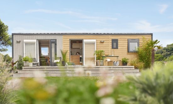 Nieuwe Lodge Exclusive Mistral Premium Oak - 2 slaapkamers - 1080x400cm